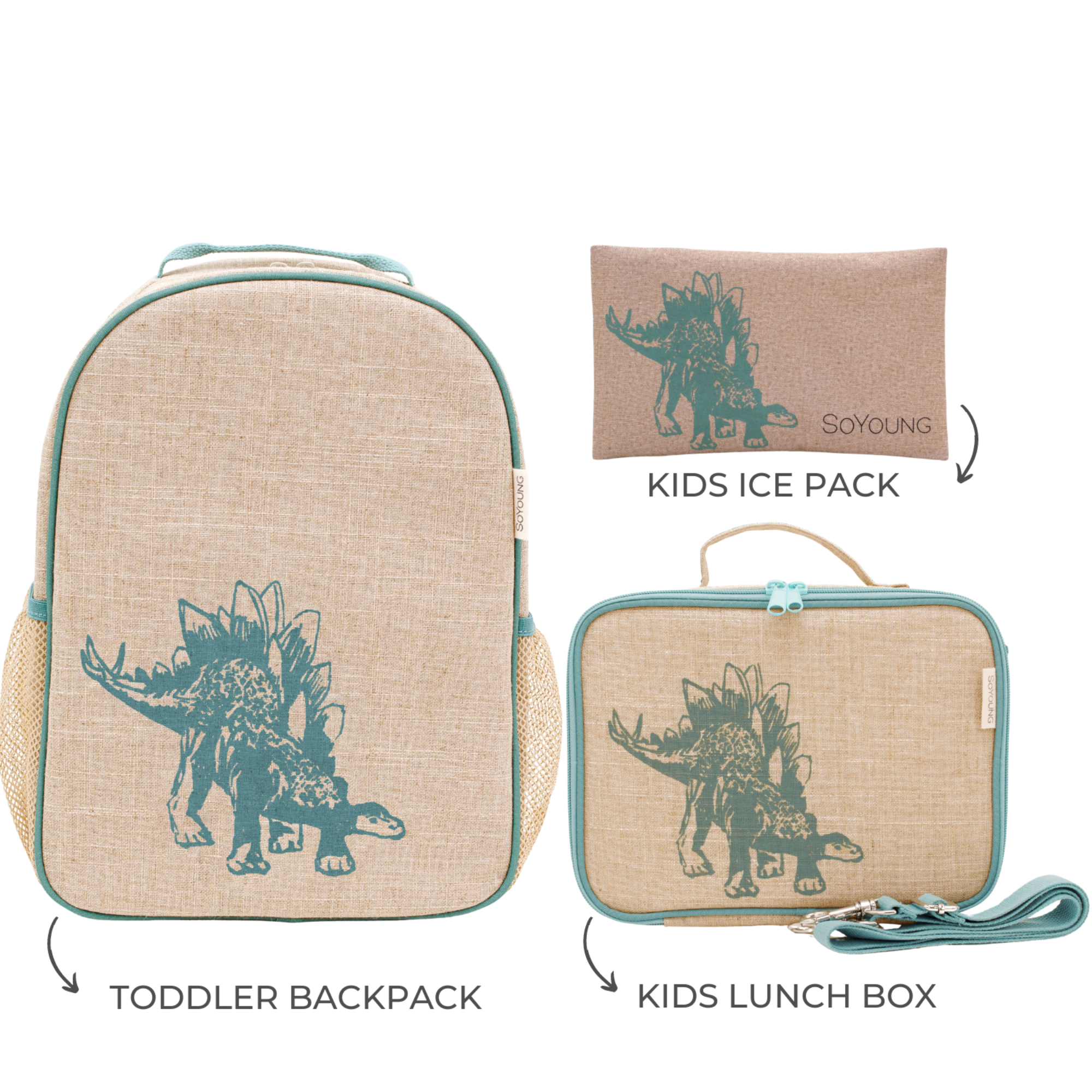 Green Stegosaurus Toddler Bundle - 3pc