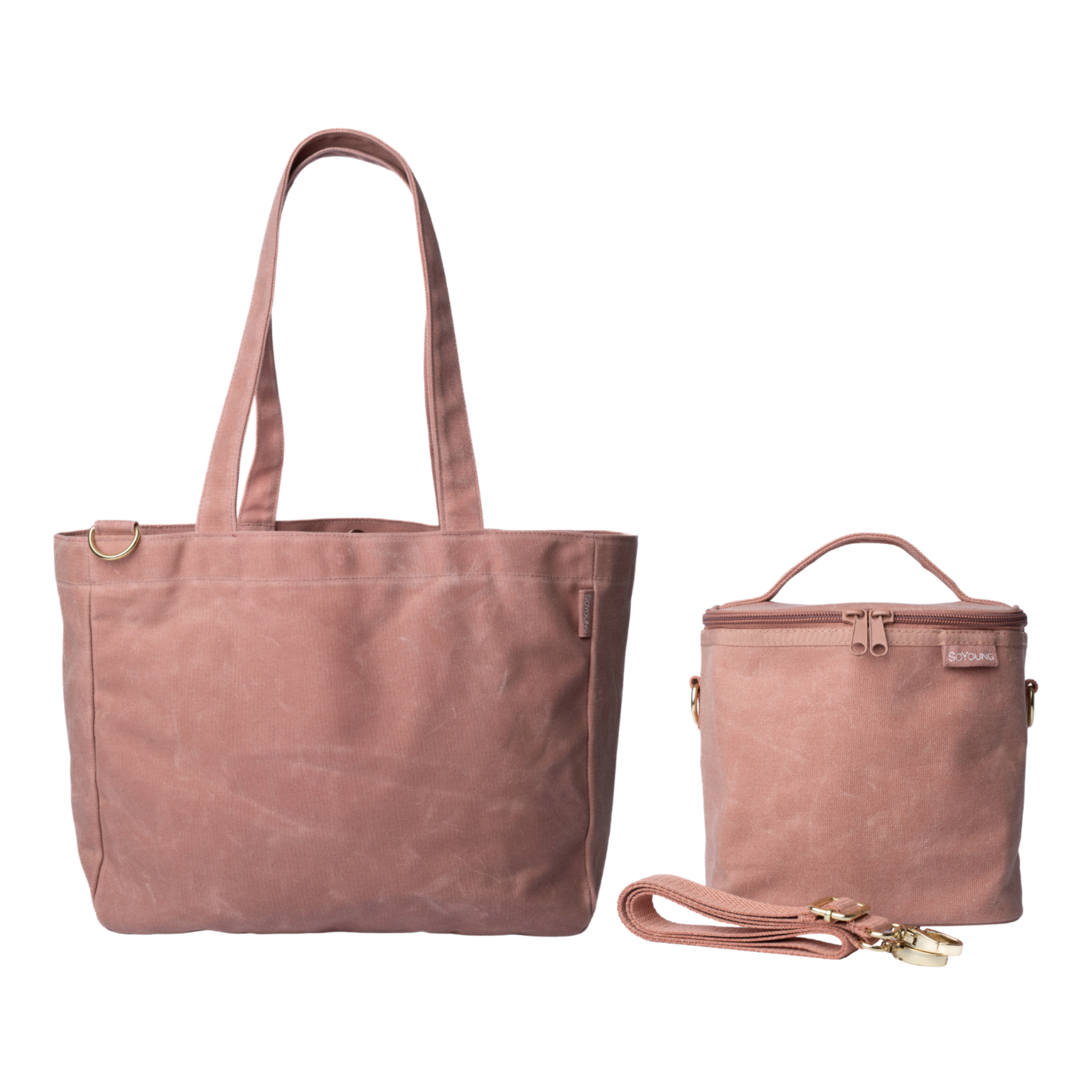 Nude Pink Waxed Canvas Bundle - 2pc