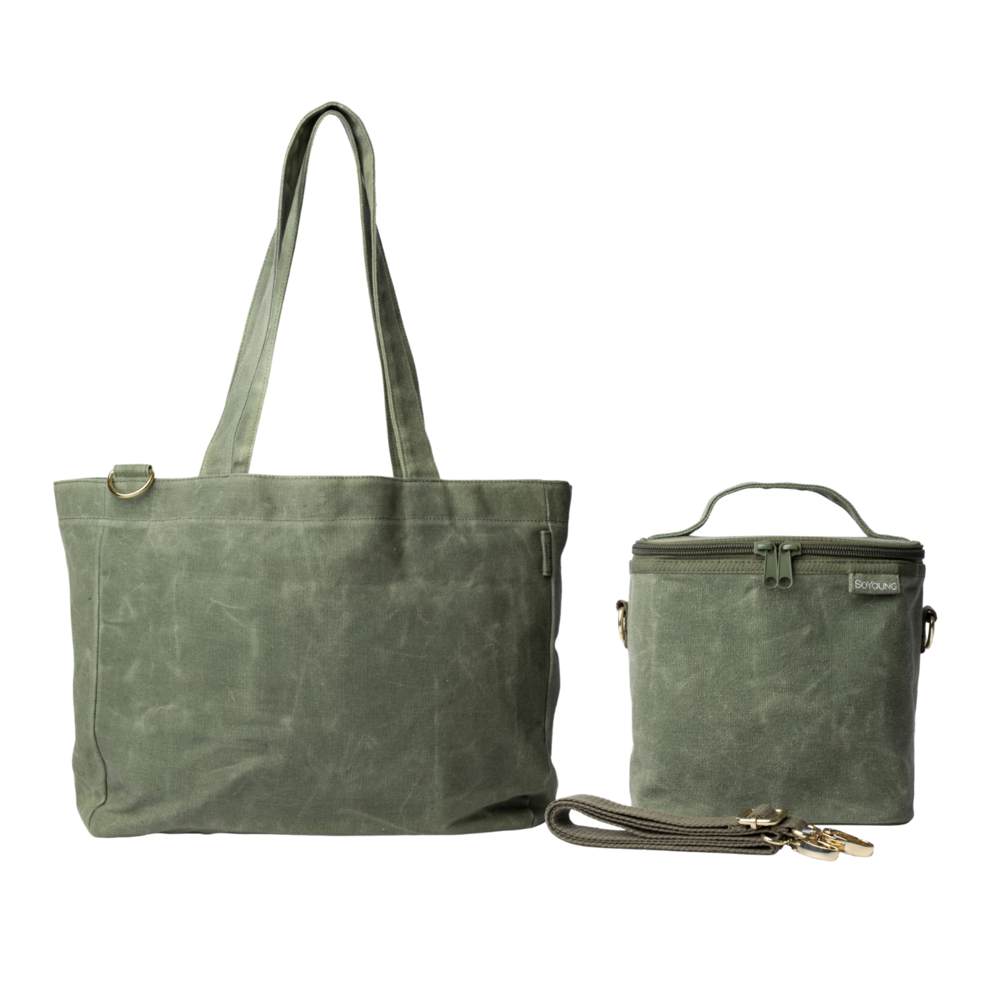 Sage Green Waxed Canvas Bundle - 2pc