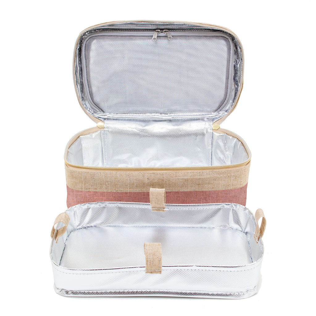Rose Gold Horizontal Stripe Lunch Poche – SoYoung USA