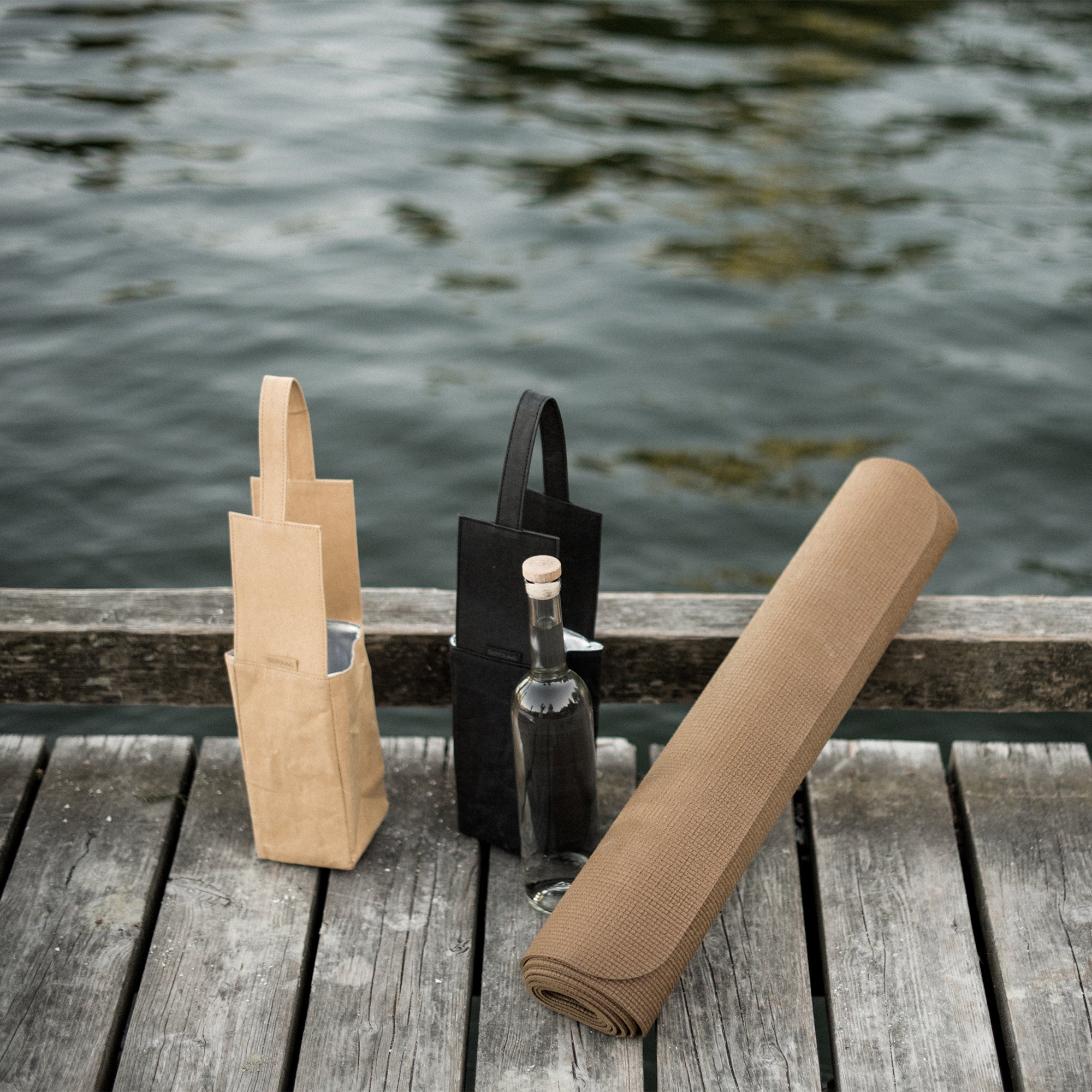 Black Paper Wine Tote