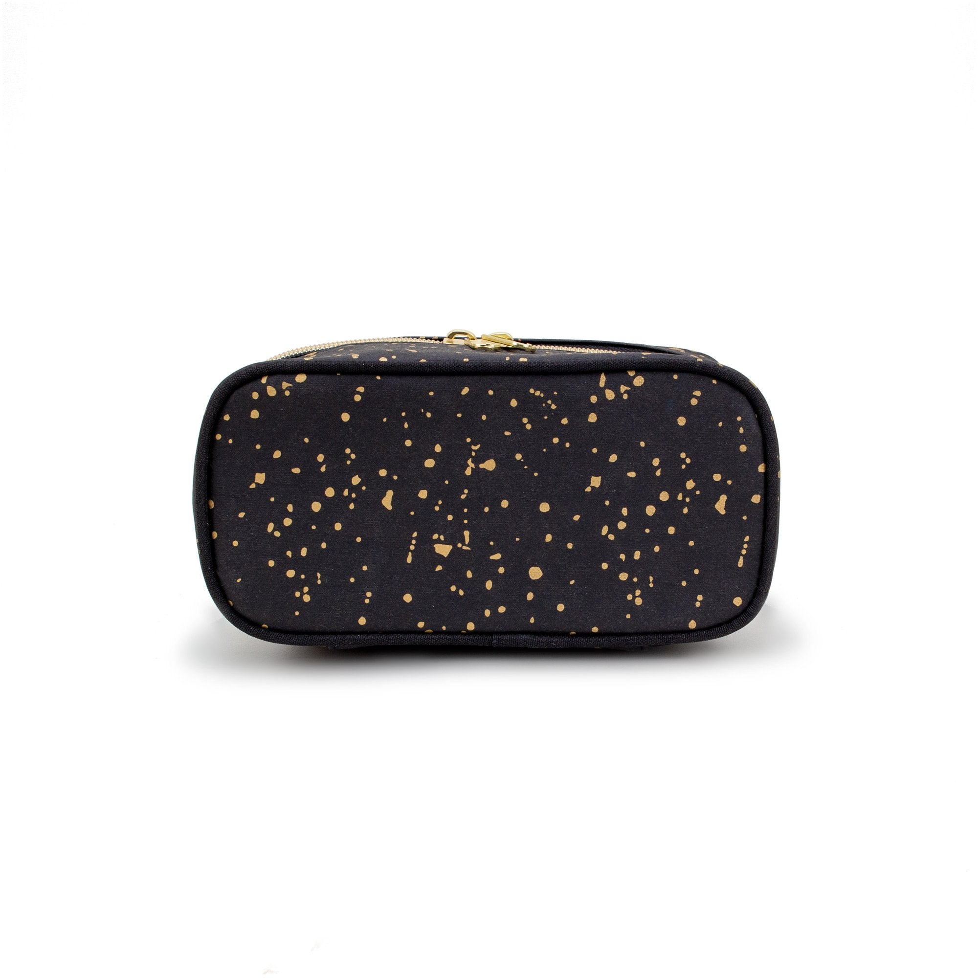 Black Paper - Gold Splatter Petite Beauty Poche